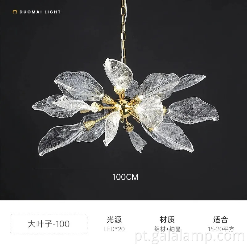 Luminária elegante de luminária pendurada no estilo ramo para mesa de jantar